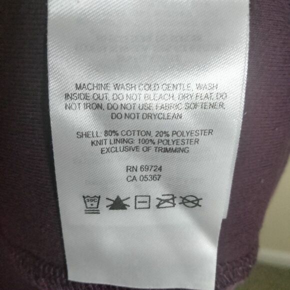 Columbia Women's SMALL light weight cotton zip up jacket purple - Picture 4 of 9